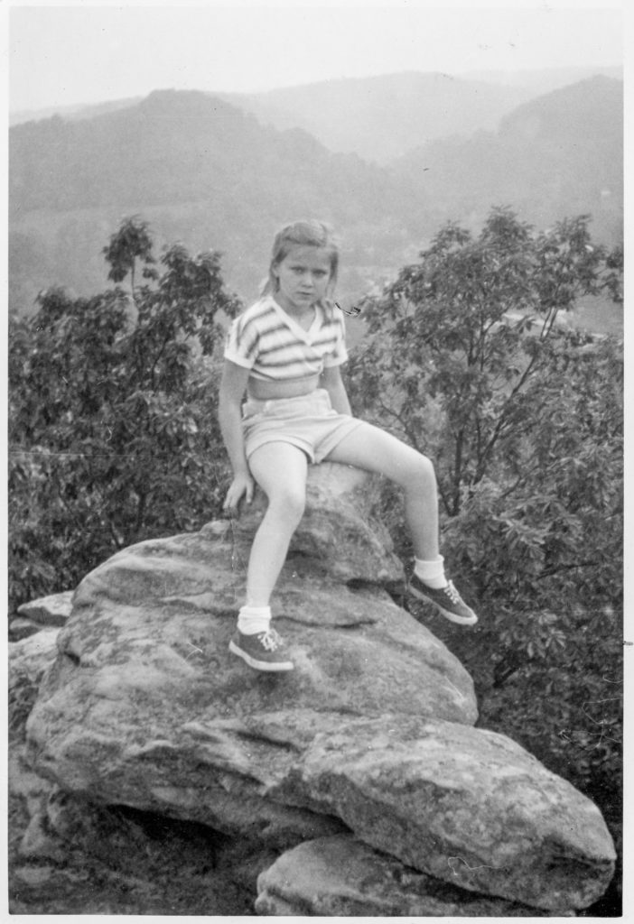 Girl Sitting on a rock